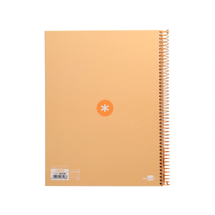 Antartik Cuaderno espiral A4 micro, 80 hojas, 90 gr, horizontal, color peach 5