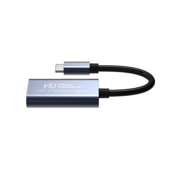 MicroConnect Adaptador USB-C a HDMI 4K60Hz Diseño Delgado 0.15m Negro 1
