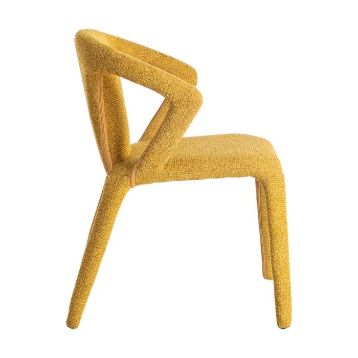 Silla Jaspeado Mostaza Tejido Salón 52,50 X 59 X 79 cm