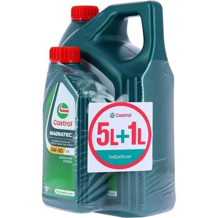 Castrol 057166 - Aceite de Motor Magnatec 5W-30 C2 - Pack 5 Litros + 1 Litro (Total 6L) 2