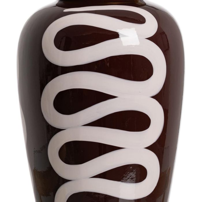 Tibor Blanco-Marrón Porcelana Decoración 19 X 19 X 48 cm