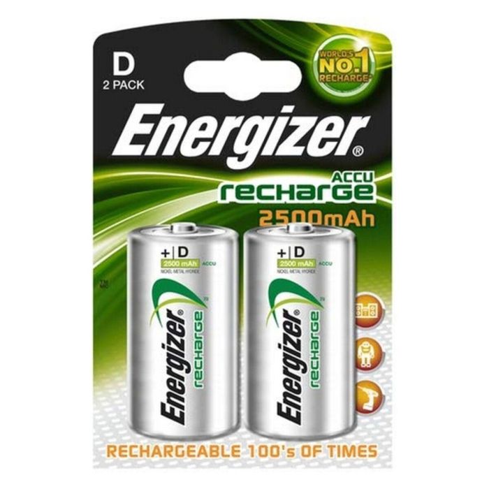 Pilas Recargables Energizer ENGRCD2500 1,2 V HR20 D2 3 Pilas Recargables Energizer ENGRCD2500 1,2 V HR20 D2 3