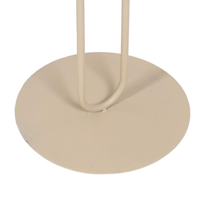 Mesa auxiliar 30,5 x 30,5 x 53 cm Crema Hierro 4 Mesa auxiliar 30,5 x 30,5 x 53 cm Crema Hierro 4
