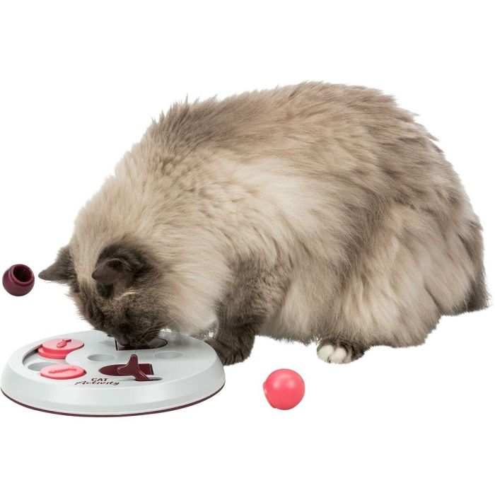 Trixie Activity Flip Board para Gatos - Juego de Inteligencia y Dispensador de Premios, Ø 23 cm, Gris claro y Rosa 1 Trixie Activity Flip Board para Gatos - Juego de Inteligencia y Dispensador de Premios, Ø 23 cm, Gris claro y Rosa 1