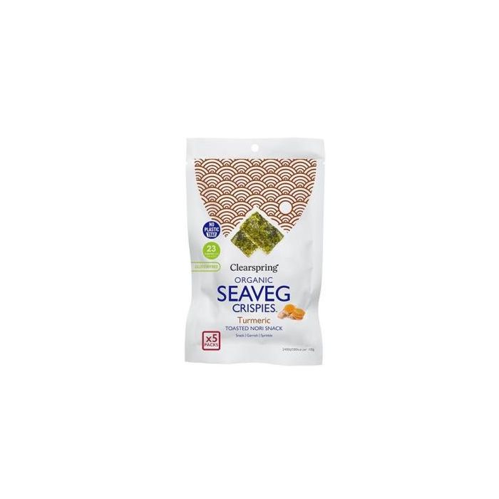 CLEARSPRING Alga Nori con Cúrcuma Multipack Snack 5 Unidades x 4g, Vegano, Sin Gluten