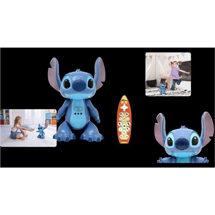 Lexibook Figura Stitch Teledirigido, Interactivo y Bilingüe con la Voz Real de Stitch