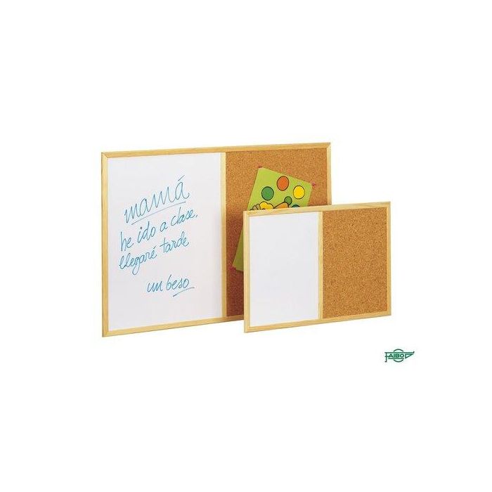 Pizarra Mitad Corcho Mitad Blanca 40X60