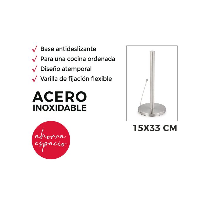 Portarrollo de Cocina en Acero Quttin - Confortime (12 Unidades) 7 Portarrollo de Cocina en Acero Quttin - Confortime (12 Unidades) 7
