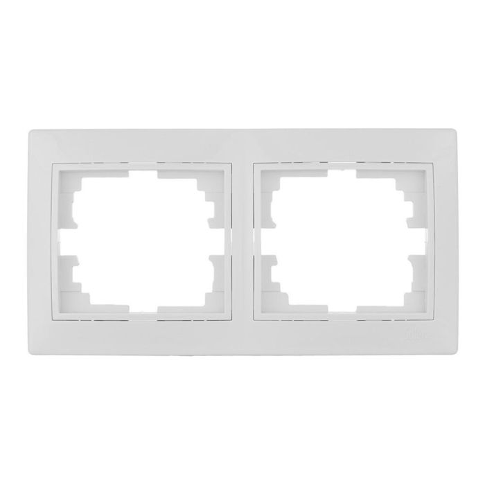 Solera Marco para 2 elementos horizontal blanco 154x81x10mm serie Europa ERP72U 0 Solera Marco para 2 elementos horizontal blanco 154x81x10mm serie Europa ERP72U 0
