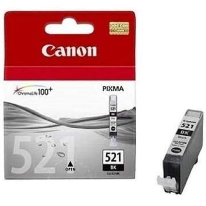 Ink-Jet Canon Cli-521Bk Negro Pixma Mp620-630-980 Ip3600-4600 1