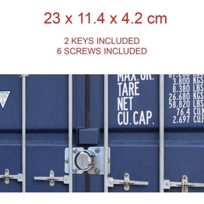 Candado para Puerta de Furgoneta - MASTER LOCK - 736EURD - Candado Redondo + Cerrojo 4