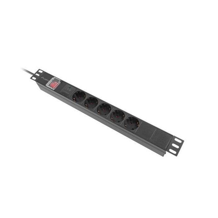 Lanberg PDU-05F-0200-BK Unidad Distribución Energía PDU 5 Salidas AC 1U Conmutado Tipo F Negro con Supresor Sobretensiones 4 Lanberg PDU-05F-0200-BK Unidad Distribución Energía PDU 5 Salidas AC 1U Conmutado Tipo F Negro con Supresor Sobretensiones 4