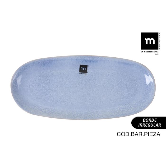 Fuente Oval Macarella Blue 33x14.8x2.7 cm - Inde (12 Unidades) Fuente Oval Macarella Blue 33x14.8x2.7 cm - Inde (12 Unidades)