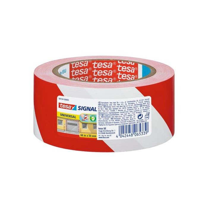 Rollos Seguridad 66X50 Mm. Bicolor Rojo/Blanco