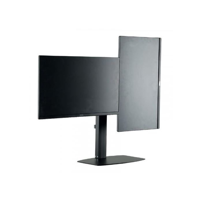 Ewent EW1538 Soporte de Mesa para 2 Monitores hasta 27 Pulgadas, Resorte de Gas, Ajuste Ergonómico, Gestión de Cables 1