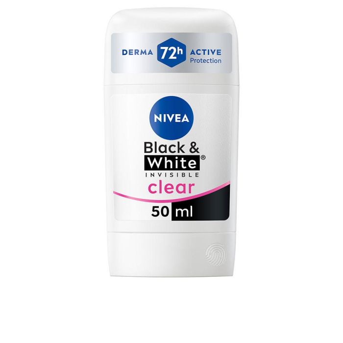 Nivea Black & White Invisible desodorante stick 50 ml – 72h protección antitranspirante antimanchas ropa negra y blanca