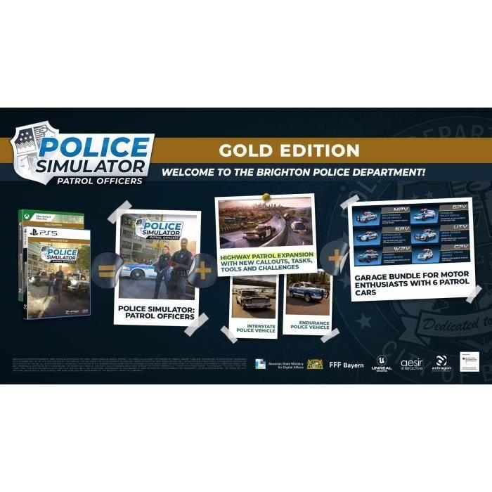 Microids 4041417870929 - Oficiales de Patrulla del Simulador de Policía - Juego PS5 Edición Dorada 1