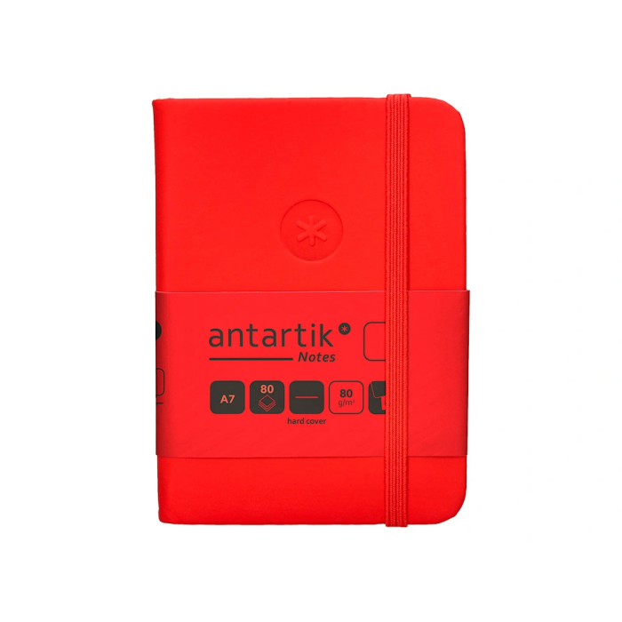 Antartik Cuaderno A7 Tapa Dura Hojas Lisas Rojo 80 Hojas 80gr FSC 1
