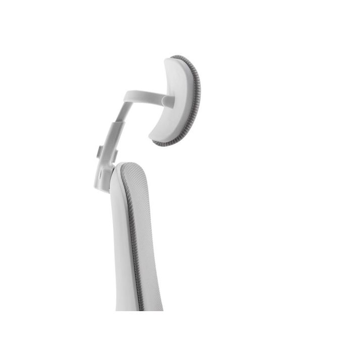 Silla Q-Connect Ergonomica Pal Ermo Malla Base Nylon Alt Max 1300 Anc 610 Prof 600 Ruedas Premium Color Blanco Gris 5