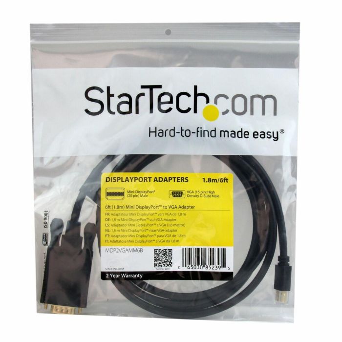 Adaptador Mini DisplayPort a VGA Startech MDP2VGAMM6B 1 Adaptador Mini DisplayPort a VGA Startech MDP2VGAMM6B 1
