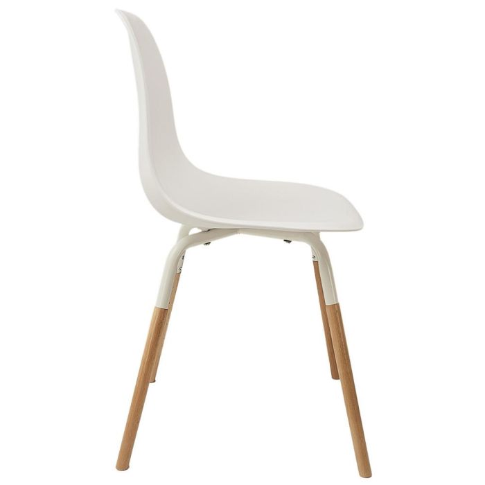 Home Deco Factory Silla Phenix Blanca Estilo Escandinavo - Polipropileno, Hierro, Haya - 55x45,9 cm; h.81,9 cm 2 Home Deco Factory Silla Phenix Blanca Estilo Escandinavo - Polipropileno, Hierro, Haya - 55x45,9 cm; h.81,9 cm 2