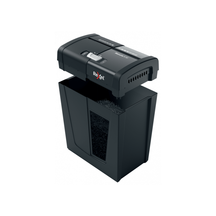 Rexel 2020124EU Triturador de Papel de Corte Cruzado, 4x40 mm, Capacidad 10 Hojas, Negro 1