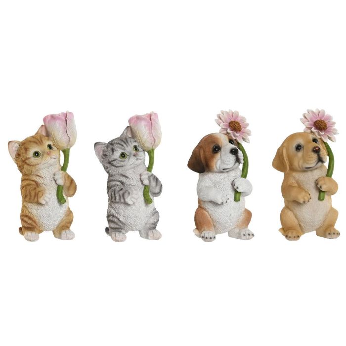 Figura Shabby DKD Home Decor Multicolor 9 x 18.5 x 10.5 cm (4 Unidades)