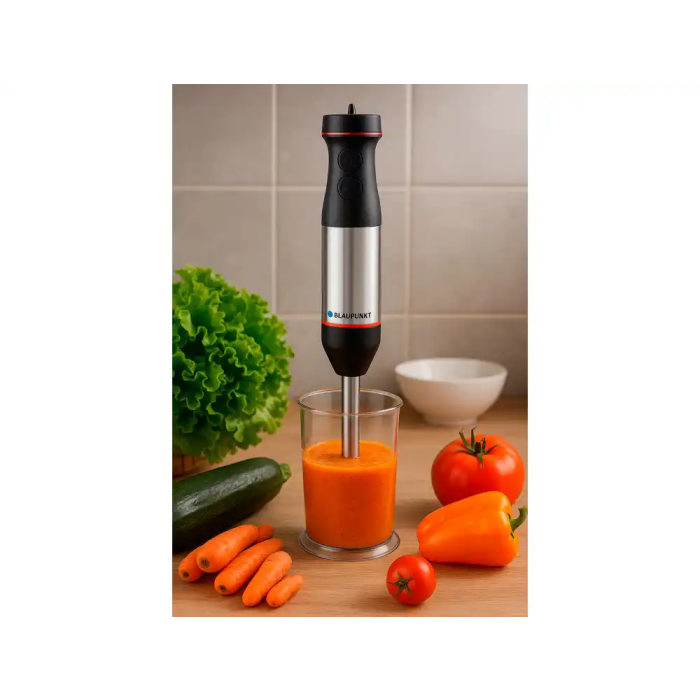 Blaupunkt Batidora de Mano BP4008 800W Acero Inoxidable Vaso 1L Control Velocidad Botón Turbo 1