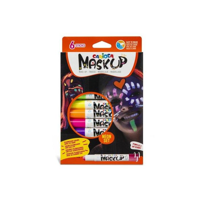 Maquillaje Carioca Barra Fluo Set De 6 (Brilla En La Oscuridad)