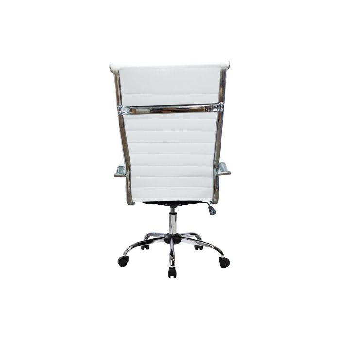 Equip Silla de Oficina 651017 Blanca Ergonomica con Respaldo Acolchado e Imitación Piel 3