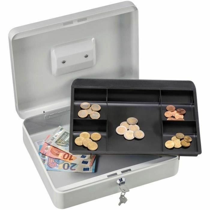 Burg Wachter Money 5030 Caja para Monedas, Acero Gris Claro, Apertura con Llave 1