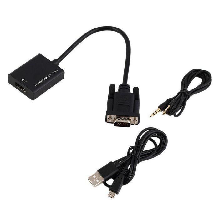 MicroConnect Convertidor de VGA a HDMI con Alimentación USB y Audio 1