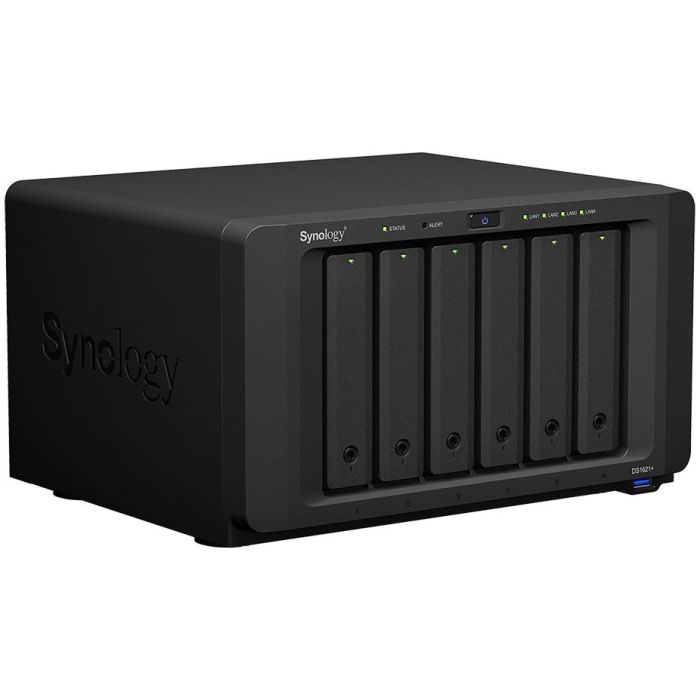 Synology DS1621+ NAS Diskstation 6 Bahías 3.5"/2.5" 4GB DDR4 ECC AMD Ryzen V1500B Torre, 2 Ranuras M.2 NVMe, Ampliable 16 Discos 5