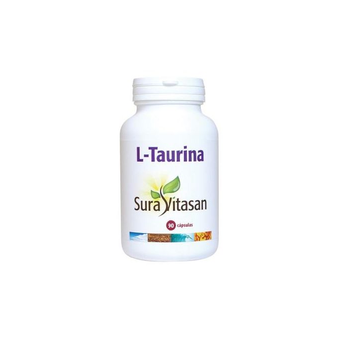 SURA VITASAN L-Taurina Aminoácido 500 mg 90 Cápsulas Vegetales. Para Digestión, Colesterol y Sistema Nervioso