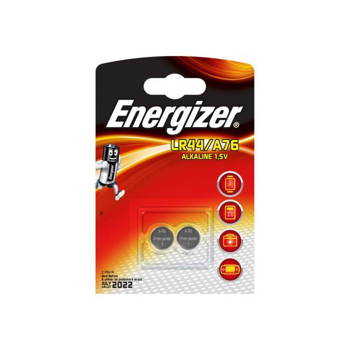 Energizer Battery LR44/A76 Alkaline 2-pa
