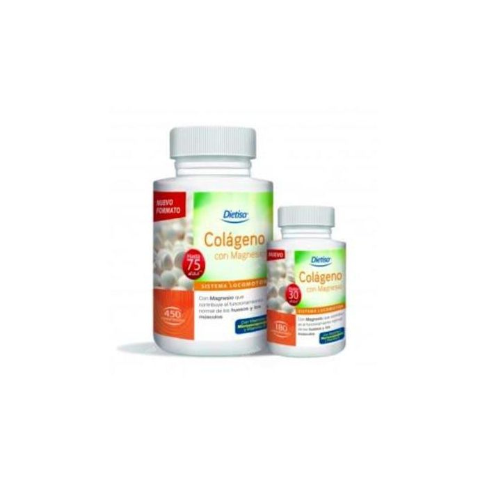 DIETISA Colágeno con Magnesio y Vitamina C D para Huesos, Piel y Cartílagos 450 comprimidos