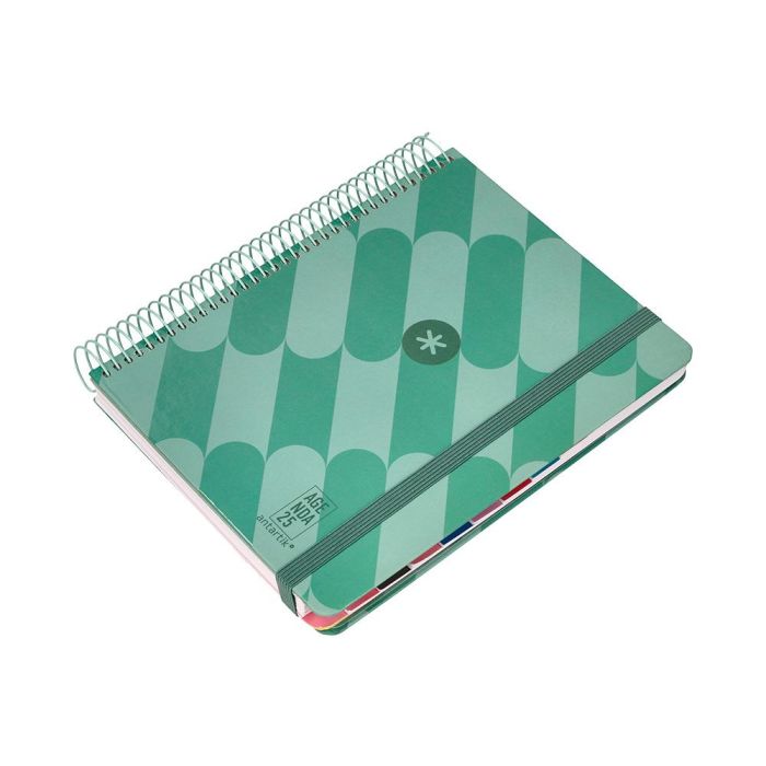 Agenda Espiral Antartik Pattern A5+ 2025 Dia Pagina Color Verde Papel 80 gr 5