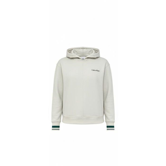 Sudadera con Capucha Mujer Calvin Klein Verde Beige S 0 Sudadera con Capucha Mujer Calvin Klein Verde Beige S 0