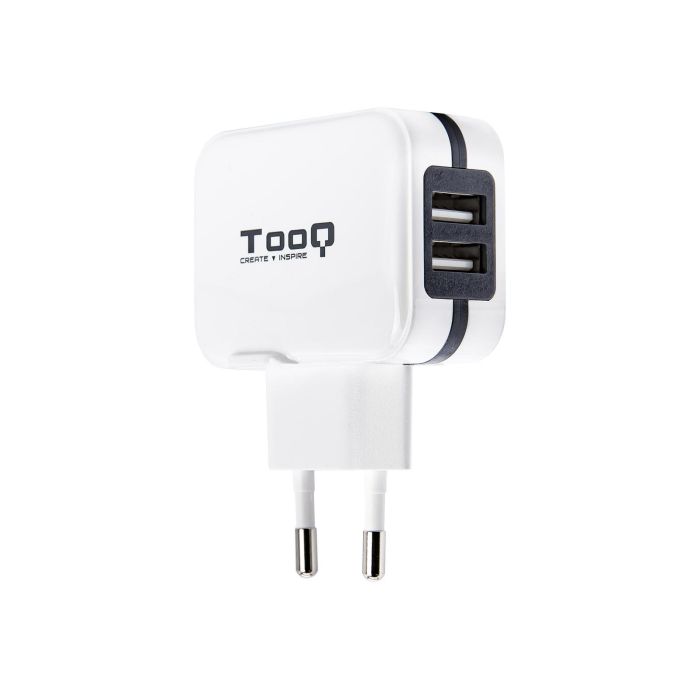 Tooq TQWC-1S02WT Cargador de Pared 2 Puertos USB 17W Blanco 0 Tooq TQWC-1S02WT Cargador de Pared 2 Puertos USB 17W Blanco 0