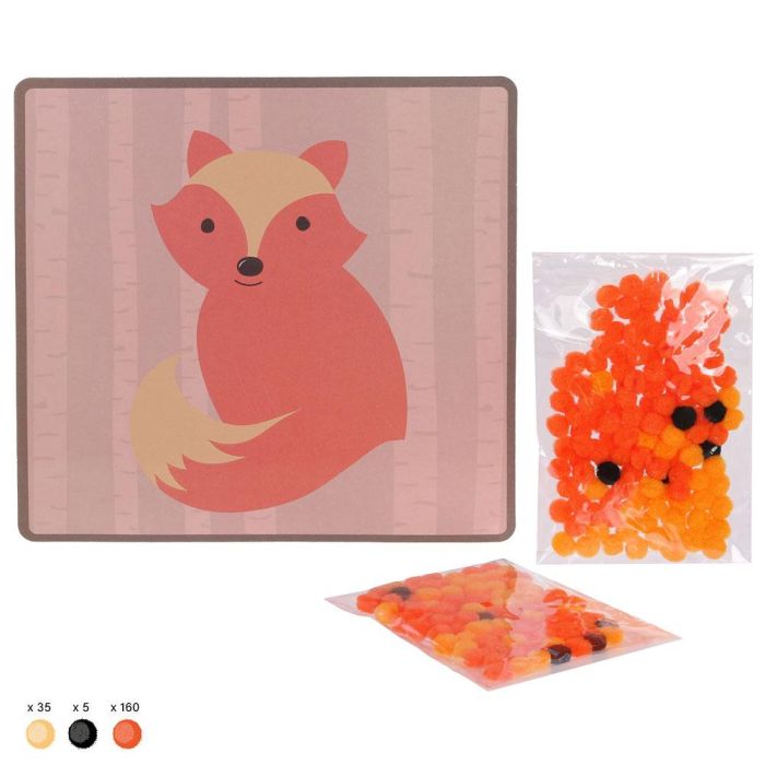 Createur de Genie Juego con Pompones para Pegar, Montessori, 4 Modelos Surtidos (Panda, Unicornio, Zorro, Cohete), Ideal para Psicomotricidad Fina 5 Createur de Genie Juego con Pompones para Pegar, Montessori, 4 Modelos Surtidos (Panda, Unicornio, Zorro, Cohete), Ideal para Psicomotricidad Fina 5