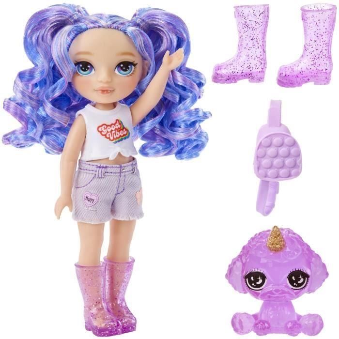 Rainbow High Littles - Muñeca 15cm + mascota - Morado - A partir de 4 años 1