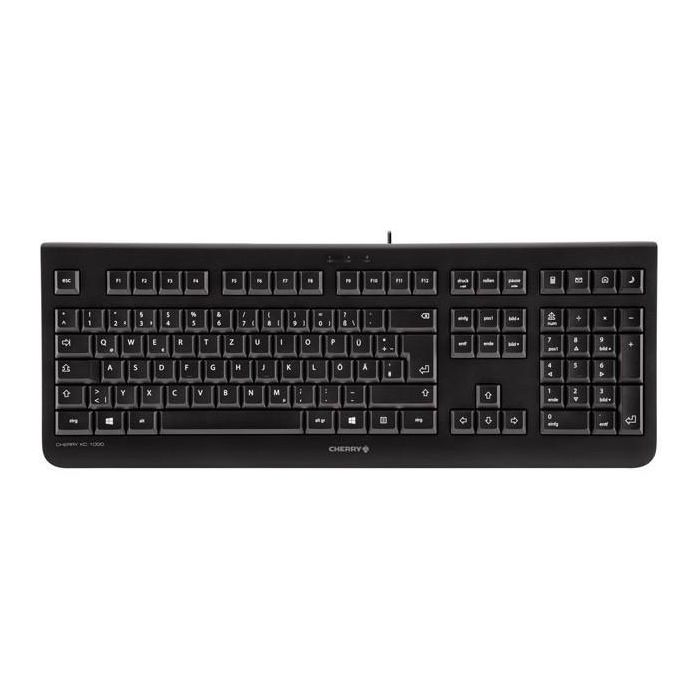 Cherry KC1000 [CH] teclado de membrana para ordenador de sobremesa, conexión USB, color negro