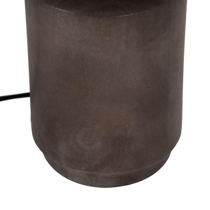 Base Lámpara Mesa Marrón Madera de Mango 12 X 12 X 25 cm