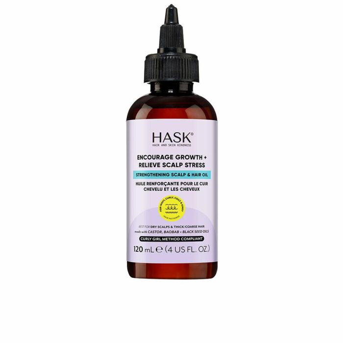 Hask Aceite Fortalecedor para Cuero Cabelludo TEXTURE 120 ml - Hidrata y Equilibra para Crecimiento Saludable del Cabello