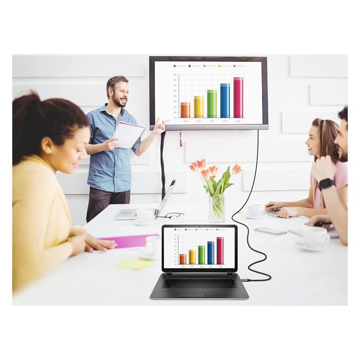 EQUIP Cable DisplayPort 2.1 Premium 119281, 1m, Macho a Macho, 16K/60Hz, 54Gbps, HDR, HDCP 2.3, Negro/Plata 4 EQUIP Cable DisplayPort 2.1 Premium 119281, 1m, Macho a Macho, 16K/60Hz, 54Gbps, HDR, HDCP 2.3, Negro/Plata 4