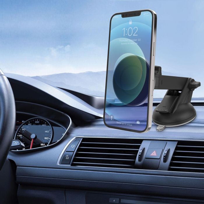 muvit for change soporte coche universal ventosa magnético negro 7