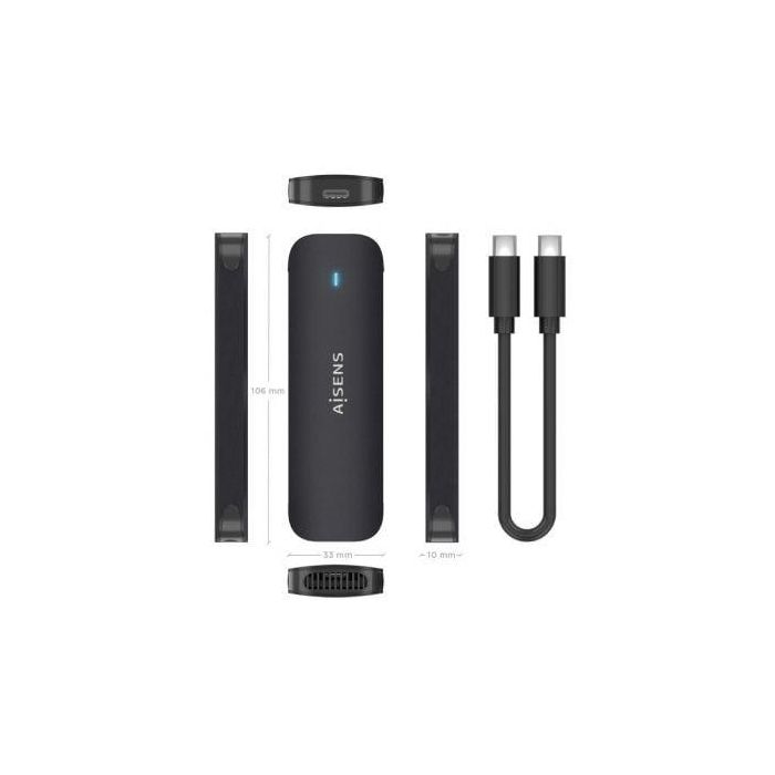 AISENS - CAJA EXTERNA M.2 (NGFF) ASM2-024B NVMe A USB3.2 GEN2, NEGRA 3 AISENS - CAJA EXTERNA M.2 (NGFF) ASM2-024B NVMe A USB3.2 GEN2, NEGRA 3