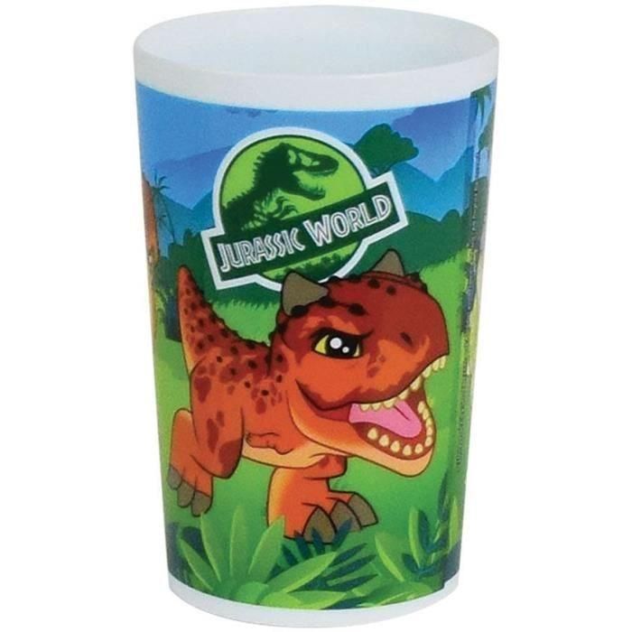 Fun House 006322 Juego de Vajilla Infantil Jurassic con Vaso, Plato Hondo, Plato Llano, Cubiertos, Botella y Caja para Merienda 5
