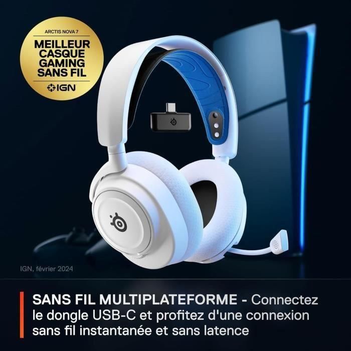 Steelseries Arctis Nova 7P STE5707119056502 Auriculares Inalámbricos para Juegos Multiplataforma Blancos 2 Steelseries Arctis Nova 7P STE5707119056502 Auriculares Inalámbricos para Juegos Multiplataforma Blancos 2