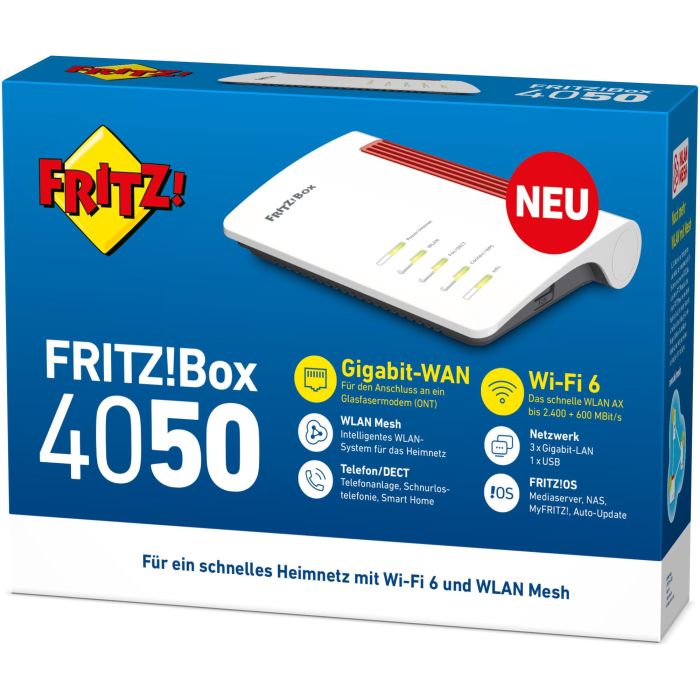 AVM Fritz!Box 4050 AX Wifi-6 5